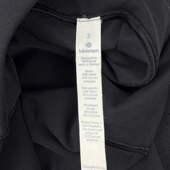 LULULEMON Breezy Dot Crop 19" Size 2 Black - Picture 9 of 9